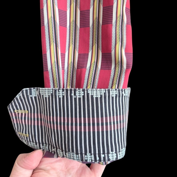 Robert Graham Multicolor Striped Button Down Shirt Size L - Picture 4 of 9